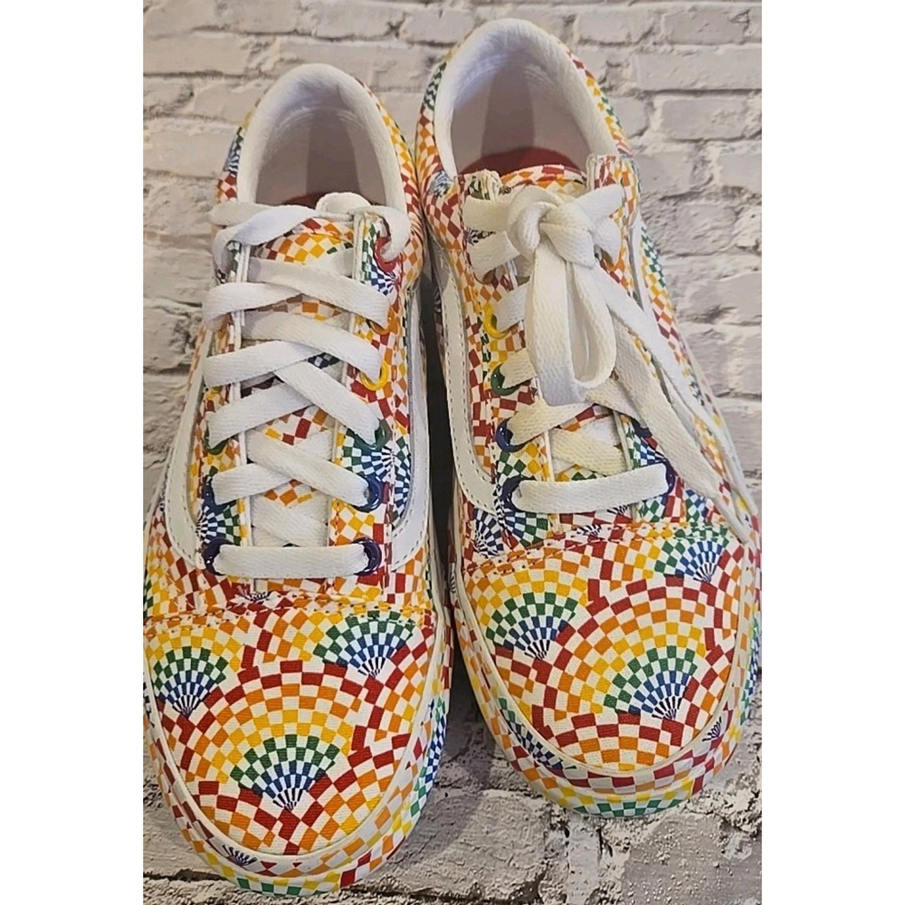 Vans Old Skool Pride Platform Skate Shoes Multi Color, Women's 6.5, EUC (102) - Picture 4 of 8